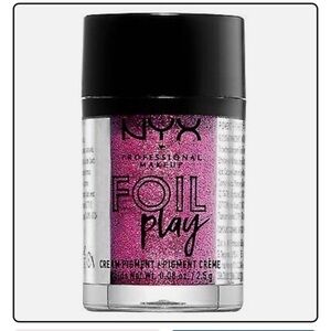 NYX Foil Play Cream Pigment Eyeshadow Booming 02 Eyes NEW Glitter Shimmer Pink R